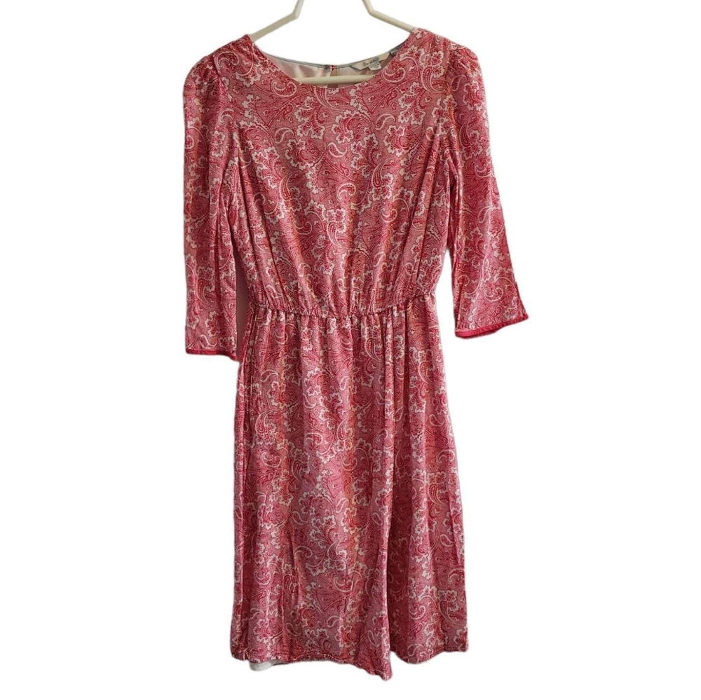 Boden Dolly Day Dress in Red Paisley Size 6